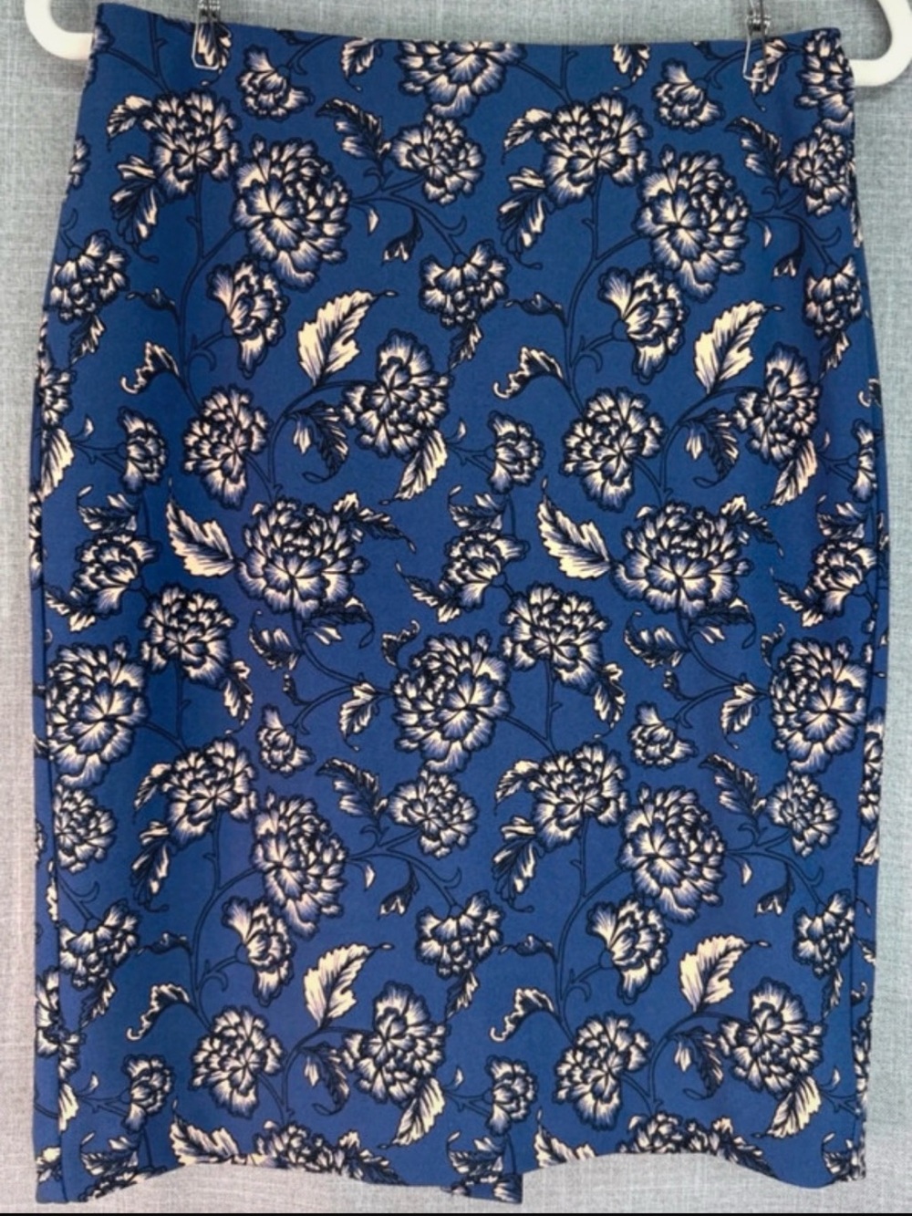 Banana Republic Blue Floral Pencil Skirt